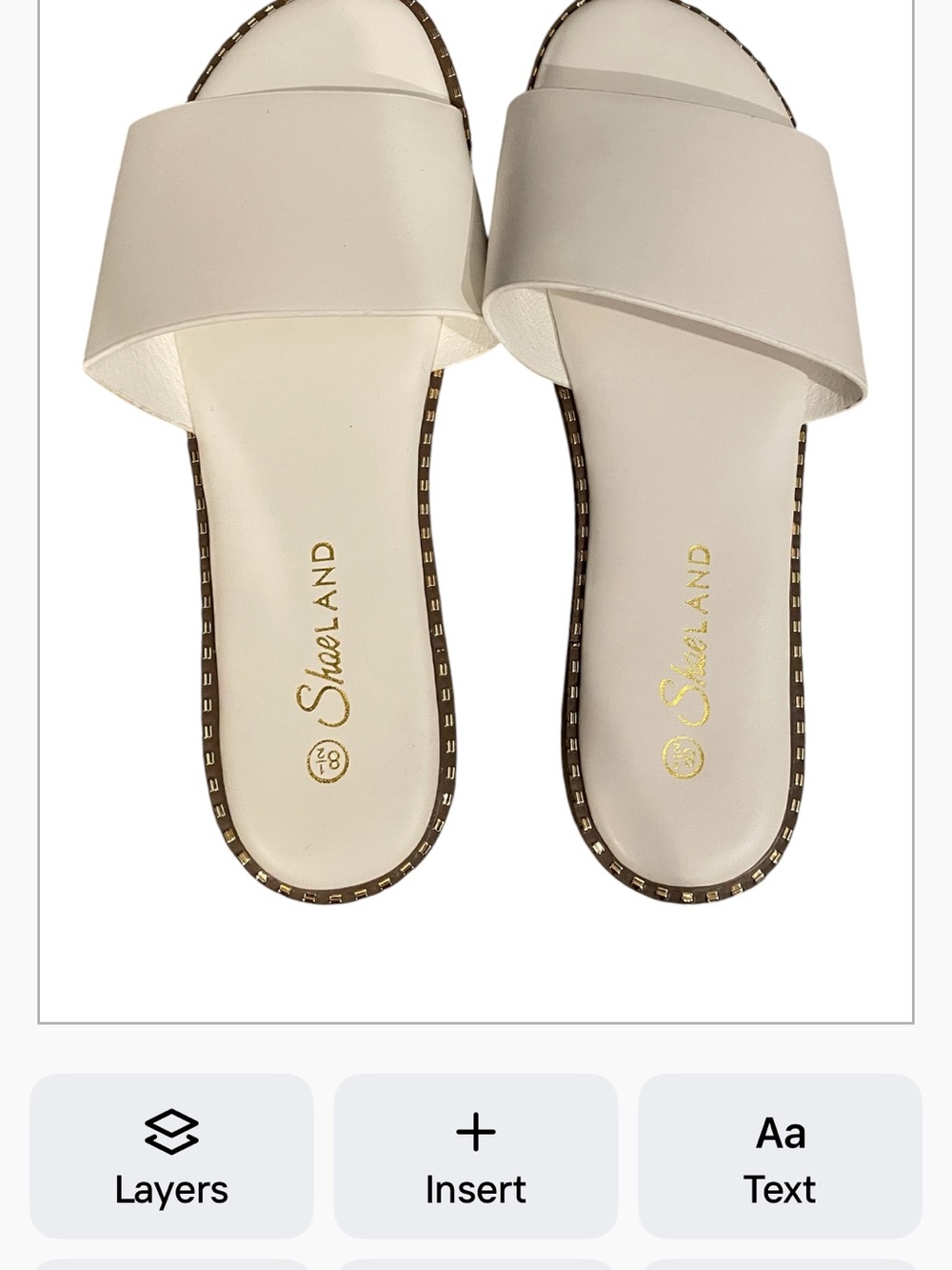 ShoeLand - Women's White Slide Sandals